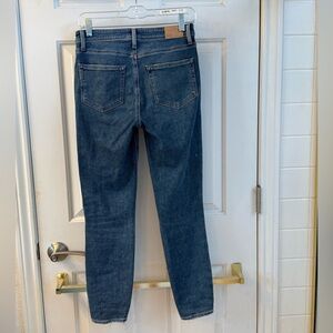 PAIGE Blue Skinny Jeans with Subtle Fading